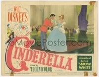 5r344 CINDERELLA LC #2 1950 Prince Charming kissing her hand at the ball, Disney cartoon classic!