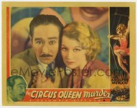 5r346 CIRCUS QUEEN MURDER LC 1933 best close up of Adolphe Menjou & Greta Nissen, ultra rare!