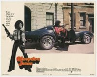 5r352 CLEOPATRA JONES LC #2 1973 great image of Tamara Dobson with gun by her Chevy Corvette!