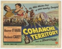 5r027 COMANCHE TERRITORY TC 1950 Maureen O'Hara, Macdonald Carey & art of Native Americans!