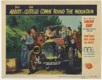 5r363 COMIN' ROUND THE MOUNTAIN LC #2 1951 Bud Abbott, Lou Costello with rifle & others by car!