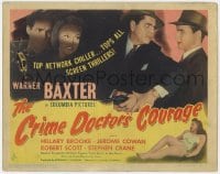 5r030 CRIME DOCTOR'S COURAGE TC 1945 detective Warner Baxter in a top CBS radio network chiller!