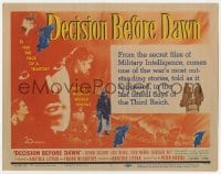 5r038 DECISION BEFORE DAWN TC 1951 WWII movie from the secret files of Military Intelligence!