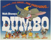 5r043 DUMBO TC R1972 colorful animated cartoon art from Walt Disney circus elephant classic!