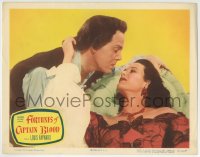 5r493 FORTUNES OF CAPTAIN BLOOD LC #2 1950 romantic c/u of Louis Hayward & Patricia Medina!