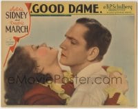 5r517 GOOD DAME LC 1934 best romantic close up of Sylvia Sidney & gambler Fredric March, rare!