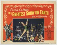 5r524 GREATEST SHOW ON EARTH LC #7 1952 sexy Dorothy Lamour, James Stewart, Emmett Kelly, Grahame