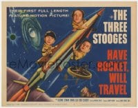 5r061 HAVE ROCKET WILL TRAVEL TC 1959 wonderful sci-fi art of The Three Stooges in space!