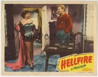 5r538 HELLFIRE LC #2 1949 sexy half-dressed showgirl Marie Windsor talks to sheriff Forrest Tucker!
