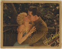 5r540 HELL'S ANGELS LC R1937 sexiest barely-dressed Jean Harlow kissing James Hall, Howard Hughes