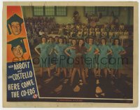 5r543 HERE COME THE CO-EDS LC 1945 Peggy Ryan & cheerleaders performing at pep rally!