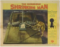 5r583 INCREDIBLE SHRINKING MAN LC #8 1957 great fx image of tiny Grant Williams & mouse trap!