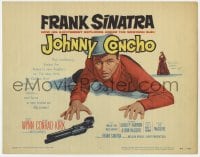 5r076 JOHNNY CONCHO TC 1956 art of cowboy Frank Sinatra on the ground & reaching for his gun!