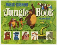 5r077 JUNGLE BOOK TC 1967 Walt Disney cartoon classic, great art of Mowgli, Baloo & friends!