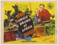 5r078 JUNGLE DRUMS OF AFRICA TC 1952 Clayton Moore with gun & Phyllis Coates, Republic serial!