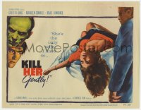 5r079 KILL HER GENTLY TC 1957 English noir, Marc Lawrence, art of victim, the suspense is killing