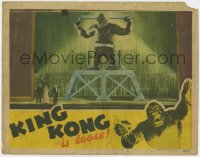 5r609 KING KONG LC R1942 best image of giant ape chained on stage in front of huge crowd!