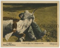 5r613 KING OF WILD HORSES LC 1924 Hal Roach, great image of cowboy wrestling on ground with steer!