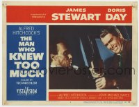5r656 MAN WHO KNEW TOO MUCH LC #3 1956 Hitchcock, James Stewart wrestling gun from Reggie Nalder!