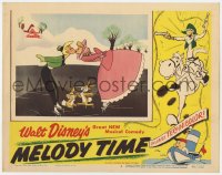 5r667 MELODY TIME LC #2 1948 Disney, great cartoon image of young couple kissing & ice skating!