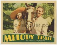 5r668 MELODY TRAIL LC R1943 portrait of Champion between Gene Autry & young Ann Rutherford, rare!