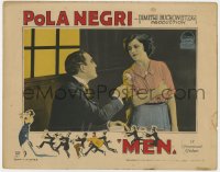 5r669 MEN LC 1924 dapper man tries to impress Pola Negri with a flower, but it doesn't work!
