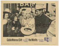 5r674 MISFITS LC #5 1961 Clark Gable stands by sexy Marilyn Monroe who's passing the hat for money!
