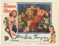 5r675 MISS SADIE THOMPSON 3D LC 1953 soldiers in nightclub admire sexy Rita Hayworth showing her leg