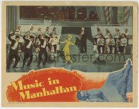 5r686 MUSIC IN MANHATTAN LC 1944 Ann Shirley performing on stage w/Charlie Barnet & His Orchestra!
