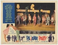 5r721 PAJAMA PARTY LC #8 1964 great image of Annette Funicello leading dance by swimming pool!