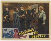 5r727 PASSPORT TO DESTINY LC 1944 Lenore Aubert with Hans Schumm & two other Nazi soldiers!