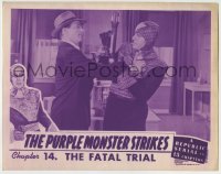 5r753 PURPLE MONSTER STRIKES chapter 14 LC 1945 Dennis Moore fights Roy Barcroft in great costume!