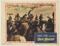5r783 ROCKY MOUNTAIN LC #6 1950 Errol Flynn with rifle surrounded by Native American Indians!