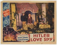 5r800 SECOND BUREAU LC 1937 man & woman about to have fancy dinner on balcony, Hitler Love Spy!