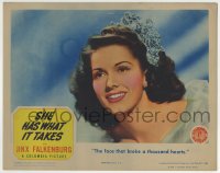 5r815 SHE HAS WHAT IT TAKES LC 1943 Jinx Falkenburg has the face that broke a thousand hearts!