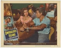5r836 SMUGGLER'S ISLAND LC #5 1951 c/u of Jeff Chandler flirting with sexy brunette in tavern!