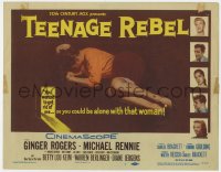 5r139 TEENAGE REBEL TC 1956 Michael Rennie sends daughter to mom Ginger Rogers so he can have fun!