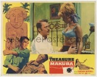 5r920 TREASURE OF MAKUBA LC #6 1967 close up of man grabbing sexy half-naked girl in bedroom!