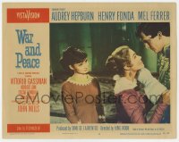 5r953 WAR & PEACE LC #6 1956 Audrey Hepburn looks pensively at lovers about to kiss, Leo Tolstoy!