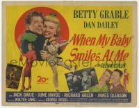 5r157 WHEN MY BABY SMILES AT ME TC 1948 sexy Betty Grable between Dan Dailey & James Gleason!
