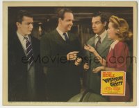 5r971 WHISPERING GHOSTS LC 1942 Milton Berle & pretty smiling Brenda Joyce with two other men!
