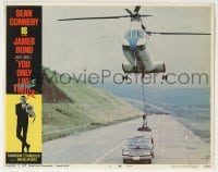 5r996 YOU ONLY LIVE TWICE LC #2 1967 James Bond, cool image of helicopter picking up car w/ magnet!