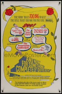5s043 AND NOW FOR SOMETHING COMPLETELY DIFFERENT 1sh 1972 Monty Python kills the motion picture!