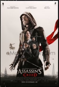 5s047 ASSASSIN'S CREED style D int'l advance DS 1sh 2016 Michael Fassbender & the Hidden Blade!