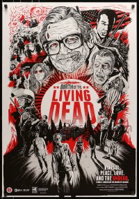 5s115 BIRTH OF THE LIVING DEAD 1sh 2013 wonderful art of George Romero & zombies by Gary Pullin!