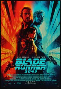5s121 BLADE RUNNER 2049 advance DS 1sh 2017 great montage image with Harrison Ford & Ryan Gosling!
