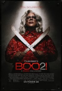 5s132 BOO TWO A MADEA HALLOWEEN advance DS 1sh 2017 image of Perry in title role holding machetes!