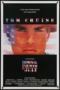 5s135 BORN ON THE FOURTH OF JULY 1sh 1989 Oliver Stone, great patriotic image of Tom Cruise!
