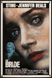 5s141 BRIDE 1sh 1985 Sting, super close-up Jennifer Beals, a madman and the woman he created!