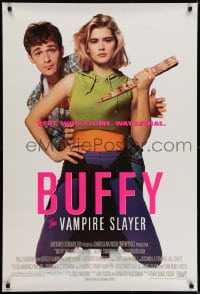 5s149 BUFFY THE VAMPIRE SLAYER DS 1sh 1992 great image of Kristy Swanson & Luke Perry!
